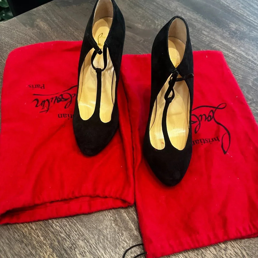 Christian Louboutin TPoppins SUEDE Pumps 100 mm - Picture 2 of 6